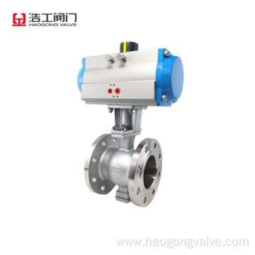 Pneumatic V type Ball Valve V notch segmented